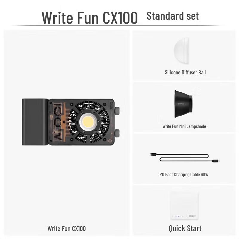 Zhiyun CX100 100 Вт RGB COB LED Карманный видеосвет
