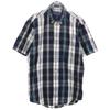 PENDLETON Check Pattern Short Sleeve Button Down Shirt S Navy System Men's Used