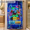 Beach TowelGeometry Dash Custom Name Text Personalized Soft Towel for Beach Pool Indoor Home Decor Gift