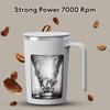 Electric Mixing Cup Stainless Steel Stirring Coffee Cup w/Handle Portable Water Cup Insulated Tumbler Heat-resistant Mug