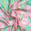 Chae Look HAND-DRAWN WATERCOLOR GLADIOLUS CARRE SCARF