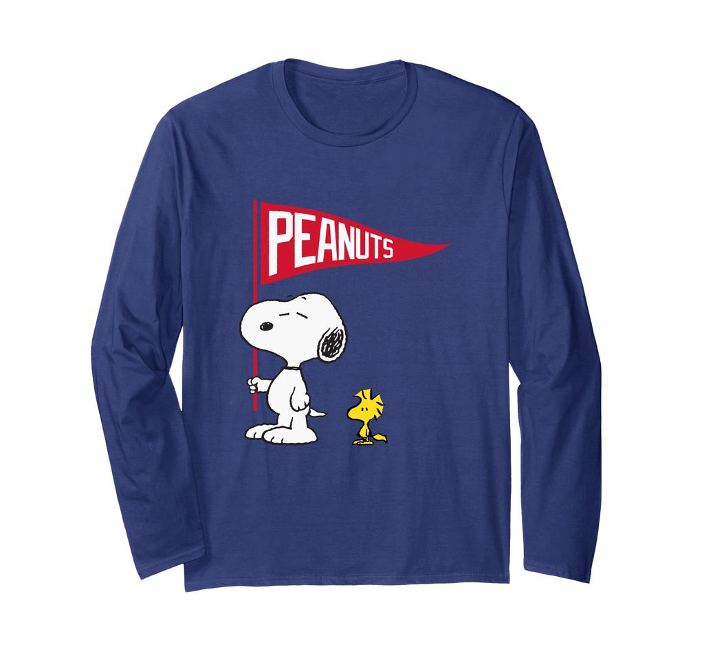 Peanuts Snoopy Woodstock Flag Long Sleeve & T-Shirt