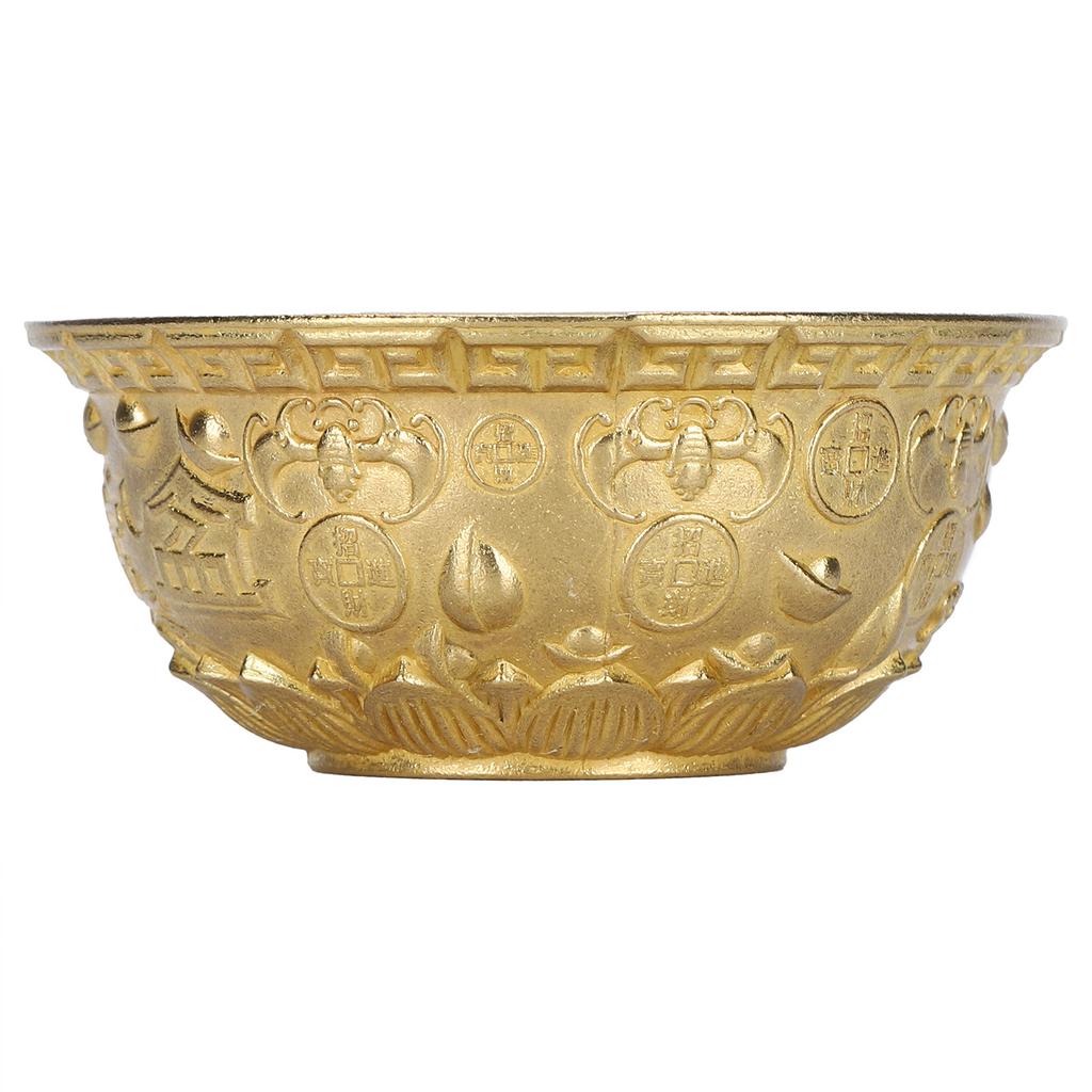 Brass Treasure Bowl Ornaments Wealth Good Lucky Bowl Craft Home Office Decorations