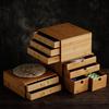 Bamboo Tea Box Puerh Tea Cake Box Simple Storage Organizer Multi-layer Tea Leaf Boxes Home Gift