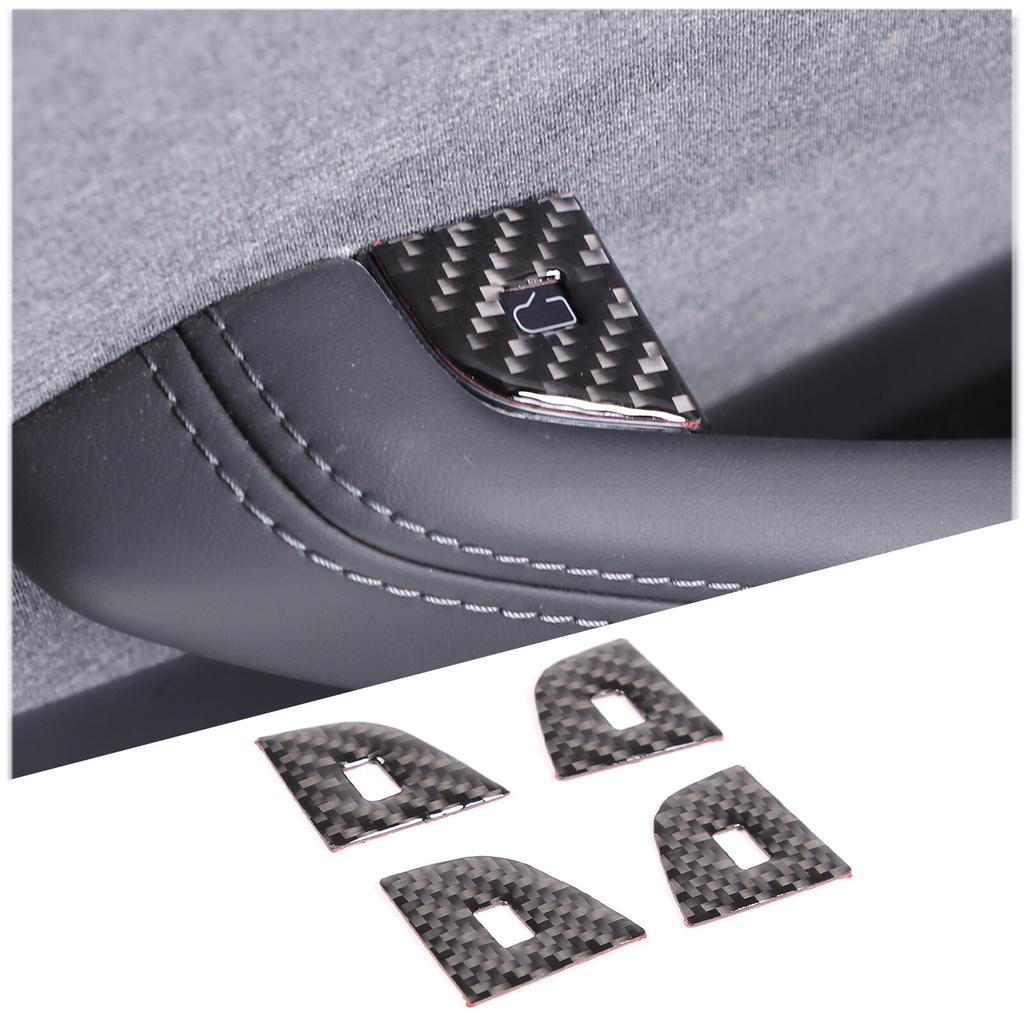 Carbon Fiber Door Lock Button Sticker Trim For Tesla Model 3 -24