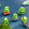 Мультяшная фигурка лягушек-хористов с большим ртом, милое мини-украшение в виде лягушек, украшения для сказочного сада