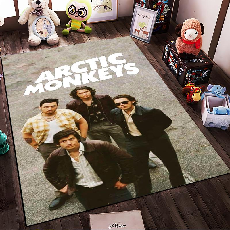 "Arctic Monkeys Band Design Rug" Non-slip rug suitable for living room and bedroom sofas