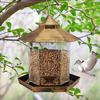 1 Set Bird Feeder Easy To Install Large Capacity Convenient Transparent House Shape Bird Hanging Food