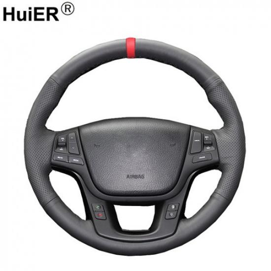 For Kia Sorento 2009-2014 Cadenza K7 2015 Hand Sewing Car Steering Wheel Cover