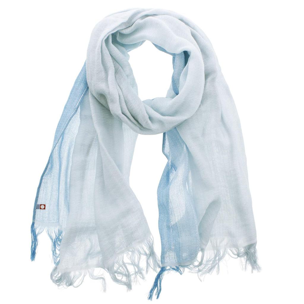 Orimu Imabari Gradient Blue X Standard Size Scarf, Women's, Gray,