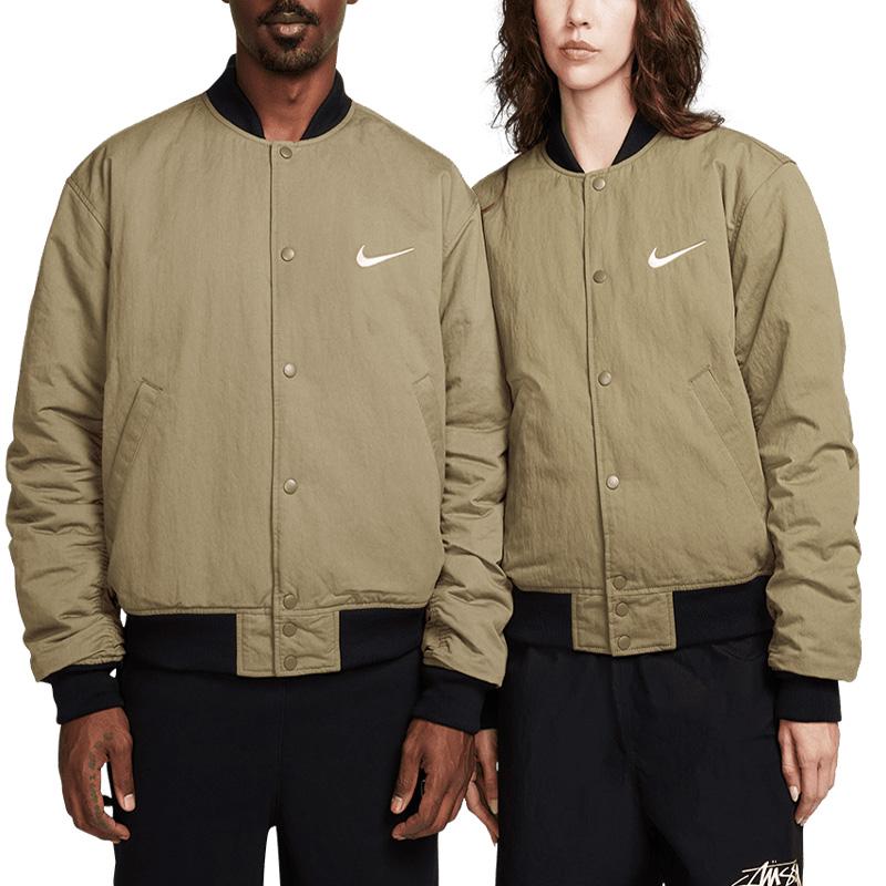 Nike X Stussy Куртки и Пальто Осень/Зима 23 Азиатская Версия Унисекс Армейский Зеленый FJ9154-222