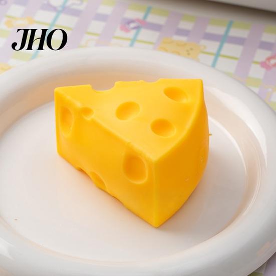 Simulated Food Squeeze Toy Cheese Unbreakable Stress Relief Slow Rising Pinch Block Fidget Simulation Sensory Triangular