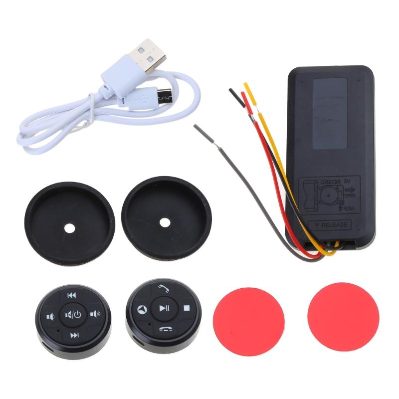 Удобный беспроводной контроллер на рулевом колесе с 10 кнопками. Простой пульт дистанционного управления. Компактный и отзывчивый для автомобильных плееров.