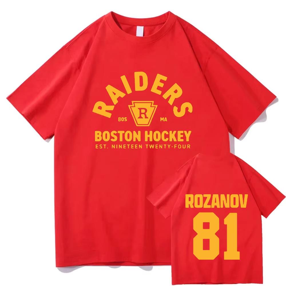 Llya Rozanov 81Bos Raiders 100cotton shirt TV Heated Rivalry Printing Tshirt Short Sleeve Cotton Fashion Unisex Streetwear Top