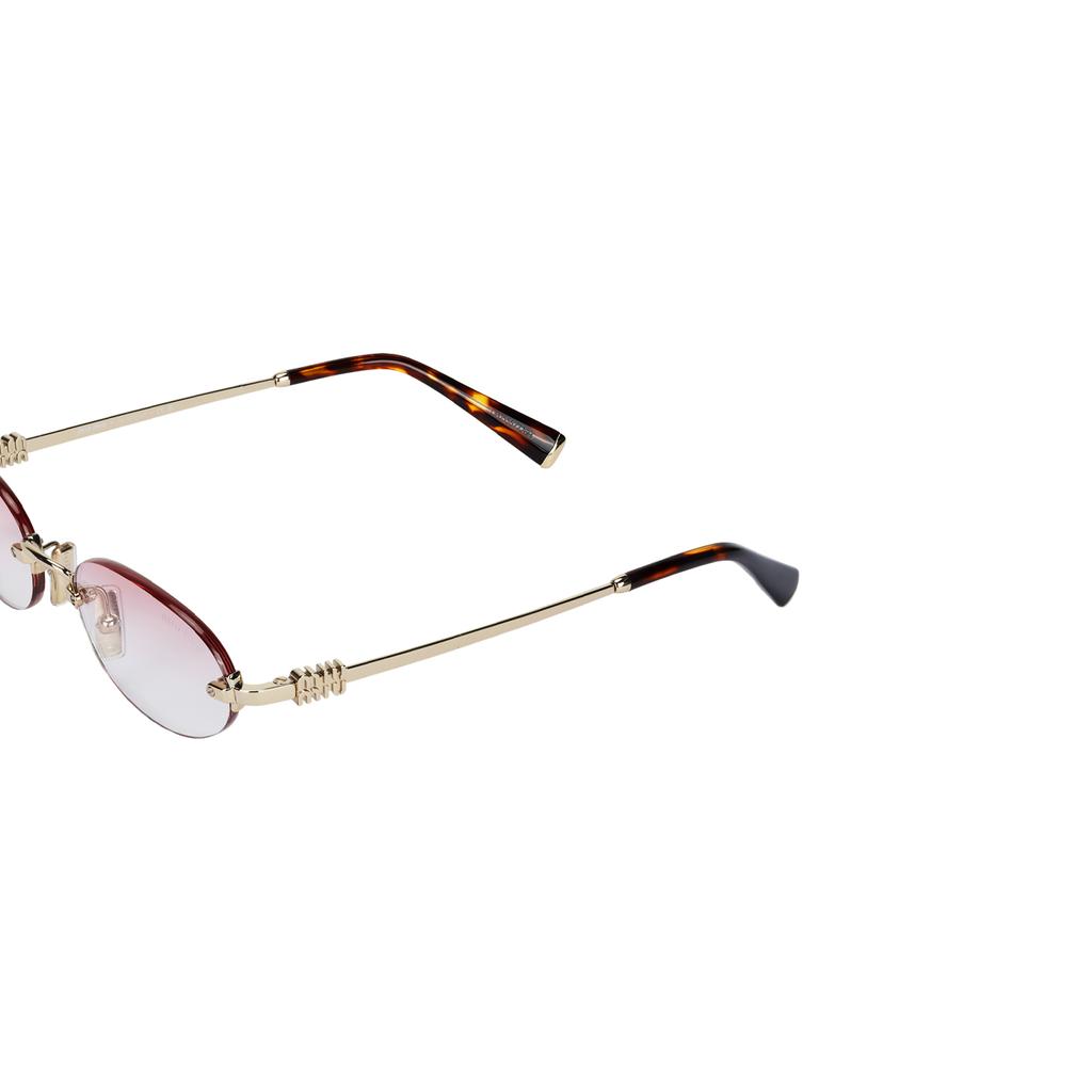 Miu Miu Gradient Design Oval Sunglasses Unisex sunglasses Gold SMUA54_EZVN_FE70O_C_051