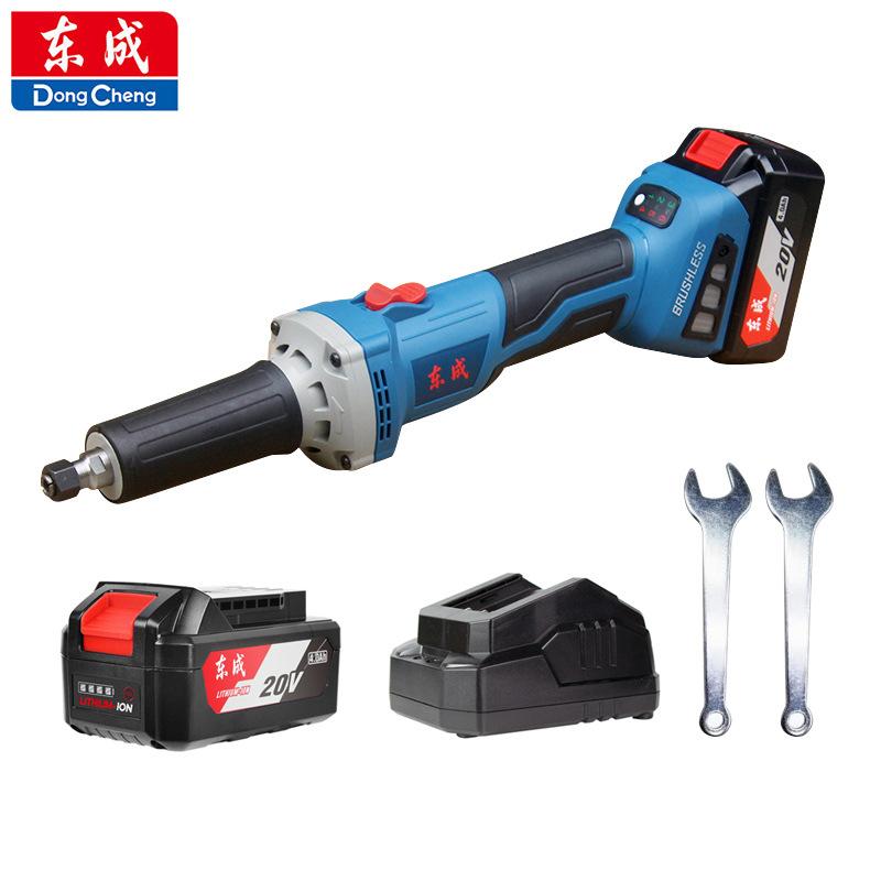 Аккумуляторная электрическая шлифовальная машина Dongcheng, бесщеточная, 20 В, литиевая батарея, DCSJ25, прямая шлифовальная машина, ручная машина для полировки и гравировки дерева и камня