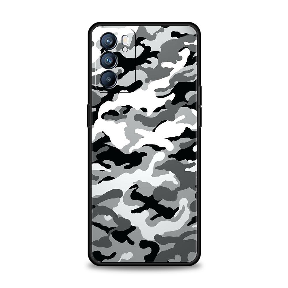 Камуфляжный Военный Чехол Для Oppo Reno8 Reno7 Reno6 Pro A54 5G Find X6 X5 A53 A52 A9 A15 A95 A17 A16 A76 A74 A57 A31 Обложка