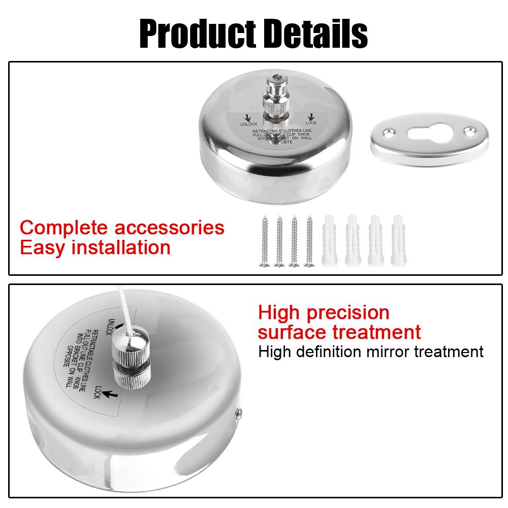 Портативные выдвижные бельевые веревки Сушилка для одежды Органайзер Стойка для сушки одежды из нержавеющей стали Веревка Вешалка для белья Домашнее хранение
