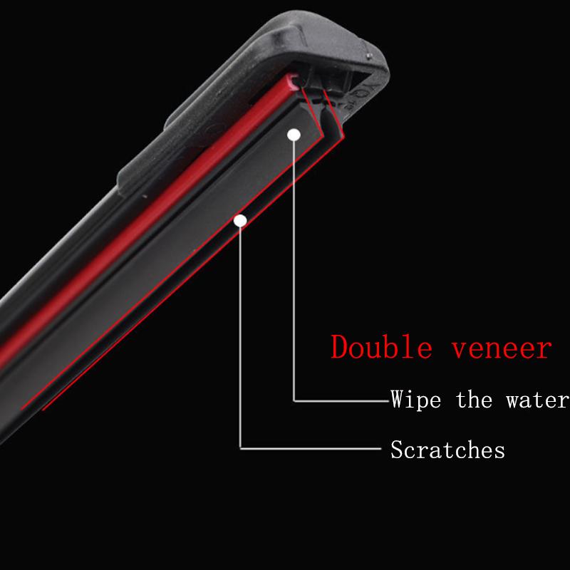 Chery Tiggo 7 Pro Car Windshield Wiper Blades Soft Double Layer Rubber Frameless Bracketless Front Windscreen Accessories