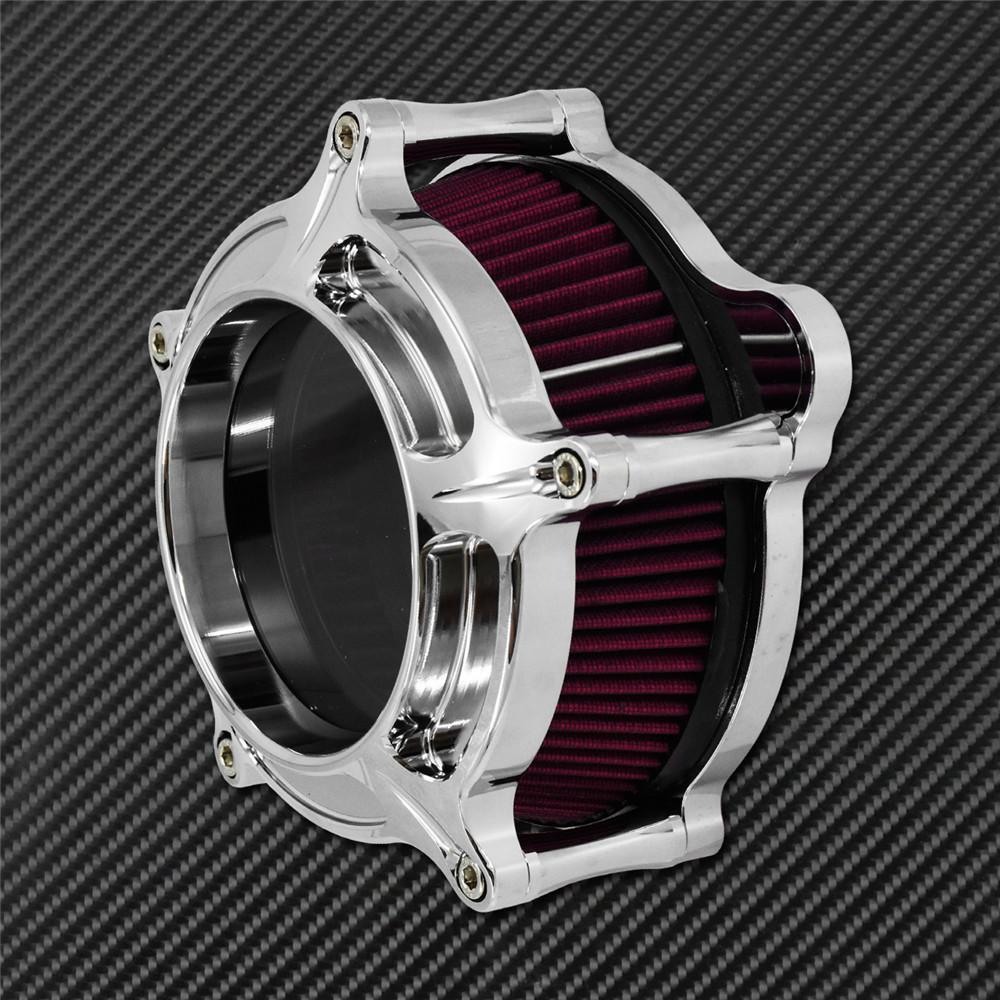 Motorcycle Air Filter Air Cleaner Kit CNC Intake System Chrome For Harley Sportster Dyna Softail Touring 883 1200 Electra Glide
