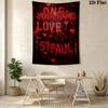Custom Name St.Pauli Wall Tapestry Aesthetic Wall Hanging Printed Fabric Blanket Decorative Tapestries for Bedroom Living Room Home Decor