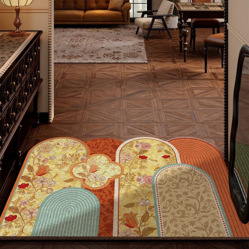 Vintage Style Door Mat Non-Slip Dirt Trapper Easy Clean Outdoor Entrance Durable Wire Ring