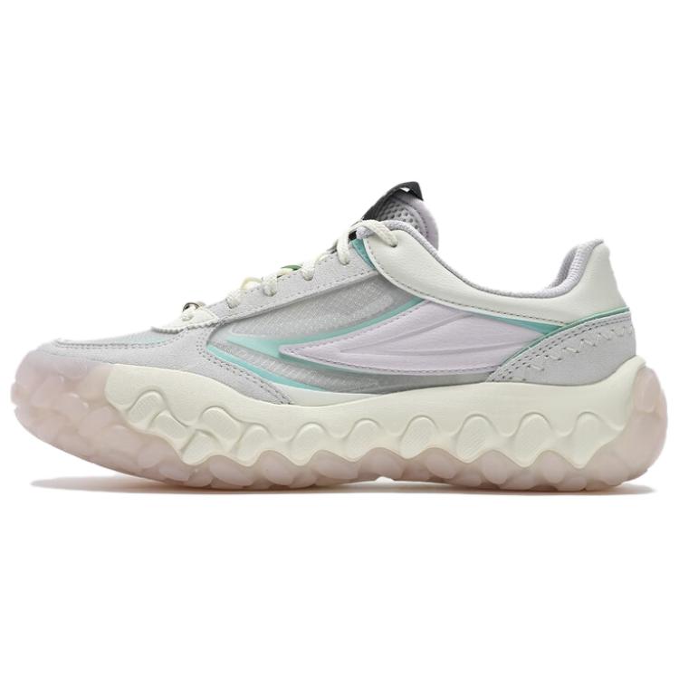 Fila Gara 2 Comfortable Versatile Durable Low-Top Casual Running Shoes Women Sneaker White Fog-Gray Pink F12W433201FSN
