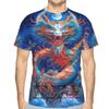 Мужская футболка с 3D-принтом и тотемом дракона, повседневная, с короткими рукавами, минималистичная, летняя, с круглым вырезом, большого размера