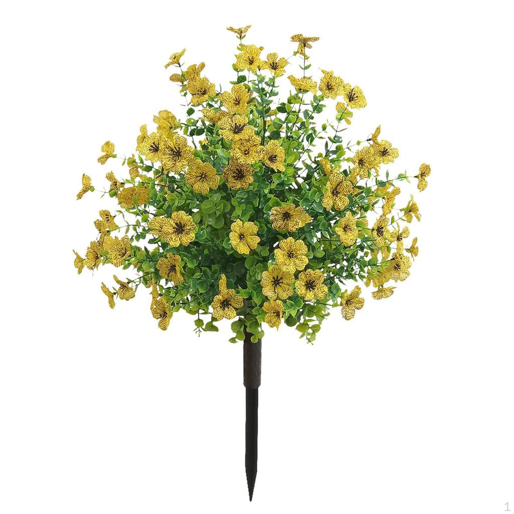 Искусственные цветы для сада, колышки, растения, 24 дюйма, искусственные зеленые кустарники для свадьбы на открытом воздухе