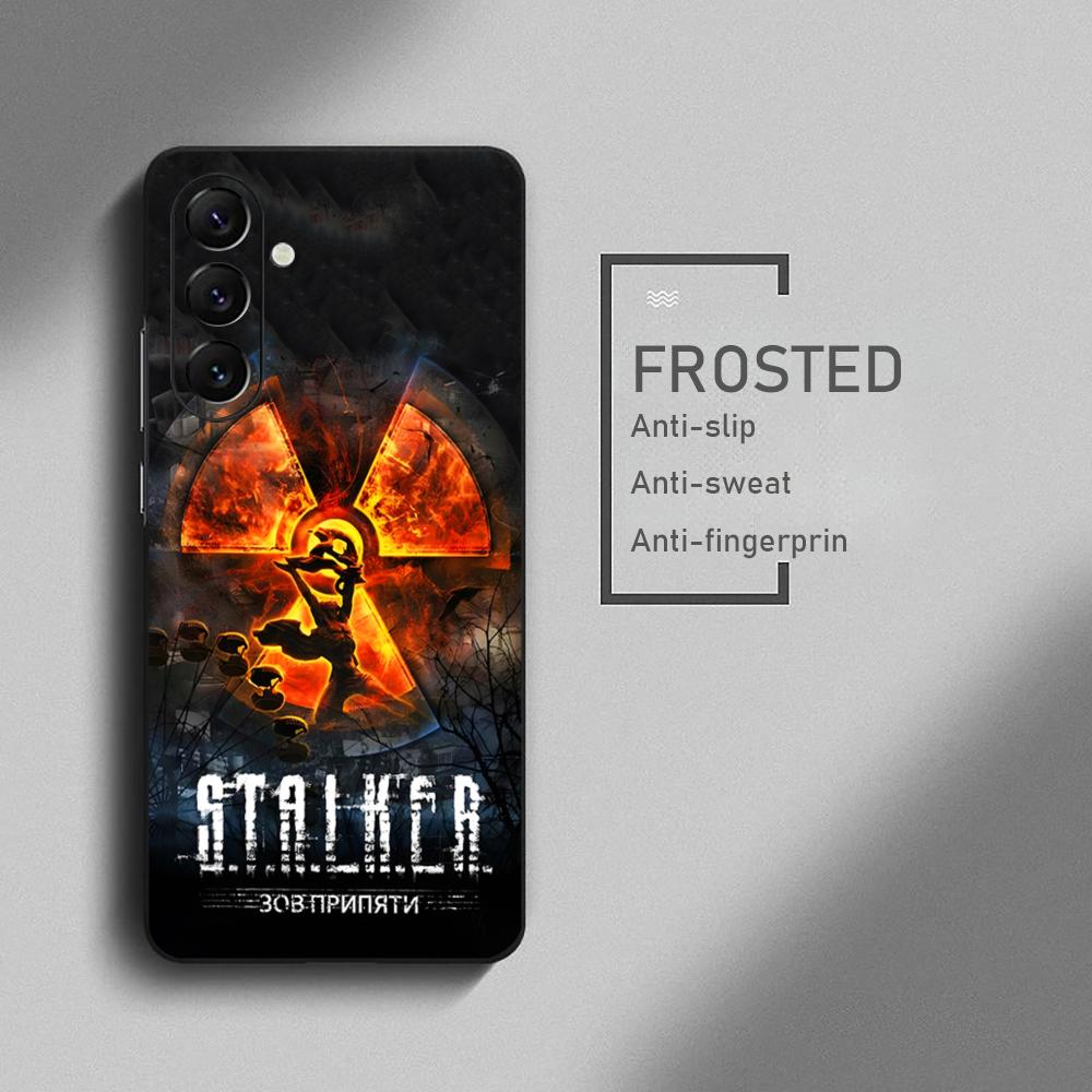 Крутой чехол для телефона S-Stalker 2 Hot Game для Samsung Galaxy S26 S25 S24 S23 S22 S21 Plus Ultra Note20 Мягкий Черный