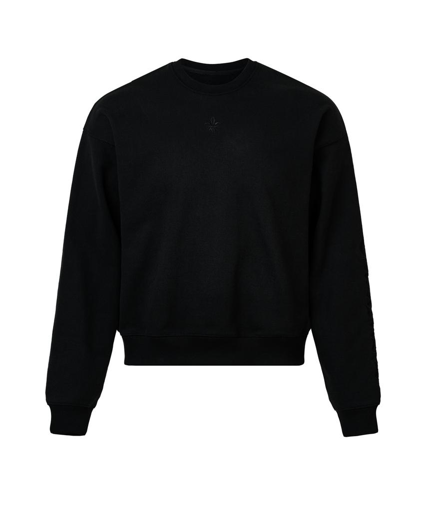 CARMID Lettering Noble Black Embroidered Sweatshirt
