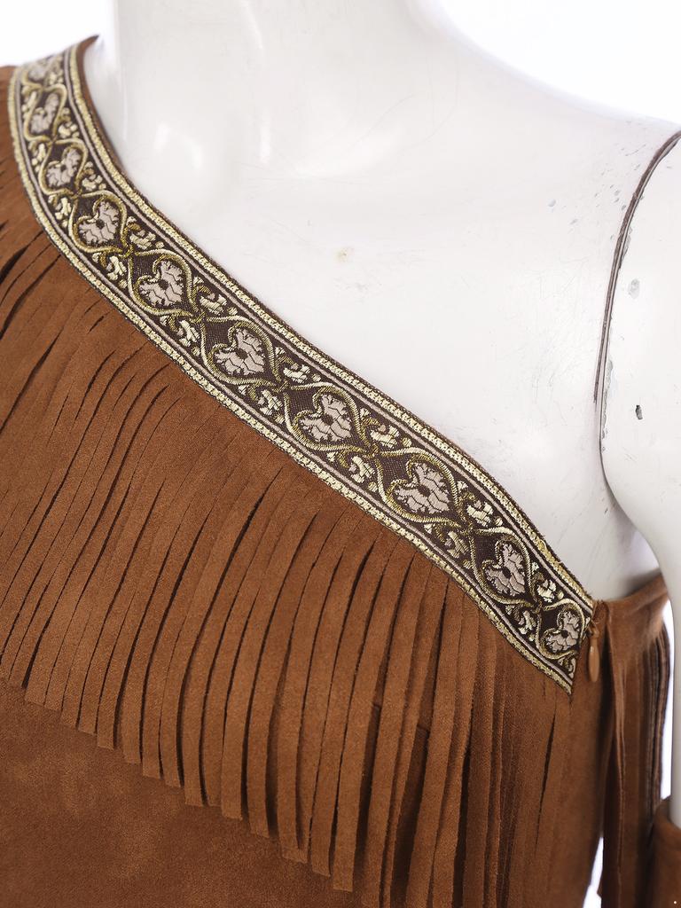 Женский комплект из 3 предметов для Хэллоуина, костюм индейской принцессы в стиле индейской девы