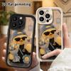 Чехол для телефона: 2D плоский дизайн, подходящий для защитного чехла iPhone 18 17 16 15 14 13 Pro, модная классная маленькая желтая уточка, идеально для Рождества и Хэллоуина