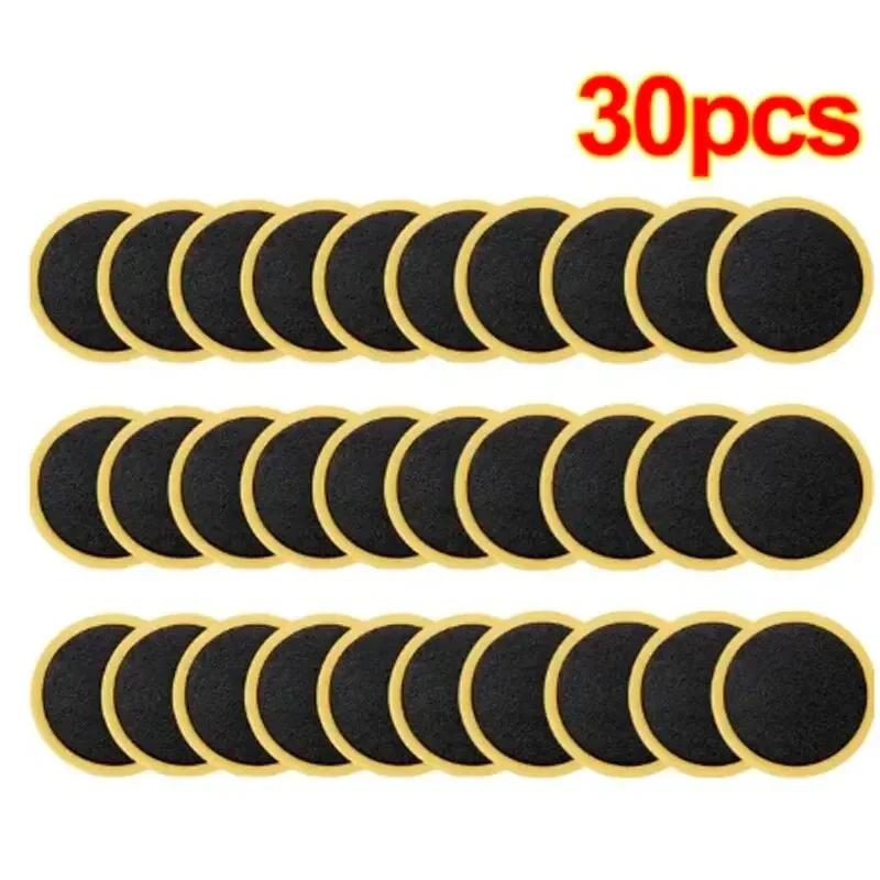 30/20/10PCS Bicycle Glue-free Tire Patches Tool Quick Repairing Tyre Protection Patch Adhesive Quick Drying Bike Accessories