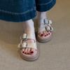 Casual Shoes One-shoulder Shoes Muffin Thick-soled Versatile Flip-flops with Buckles