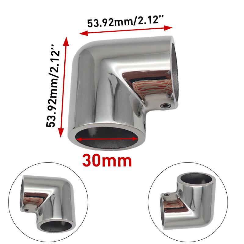 4 шт., двухсторонний фитинг для поручня для лодки, 22 мм/25 мм/30 мм/32 мм, нержавеющая сталь, 90 градусов, коленчатый соединитель для морской яхты, лодки, аксессуары