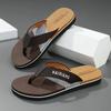 Летние мужские тапочки, домашние повседневные шлепанцы, пляжные тапочки с перемычкой, дышащая мужская обувь, домашние тапочки, дышащие мужские шлепанцы