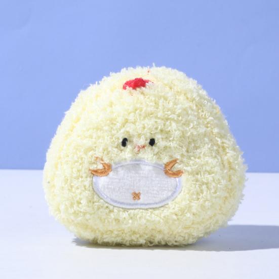 Игрушка для домашних животных Мультяшное животное Устойчивая к укусам Плюшевая игрушка с двойным звуковым дизайном Мини-портативный размер Хрустящий звук Игрушка для собаки