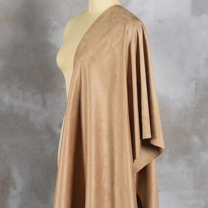 100x150cm Suede Fabric Stretch Double Microfiber for Costume Dresses Skirt Sewing Stretch Frosted Cloth Plain Material