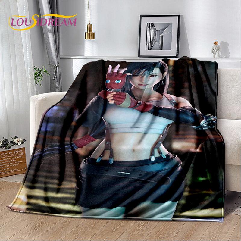 Мягкое плюшевое одеяло серии Final Fantasy Games Gamer, фланелевое одеяло, одеяло для гостиной, спальни, кровати, дивана, чехол для пикника