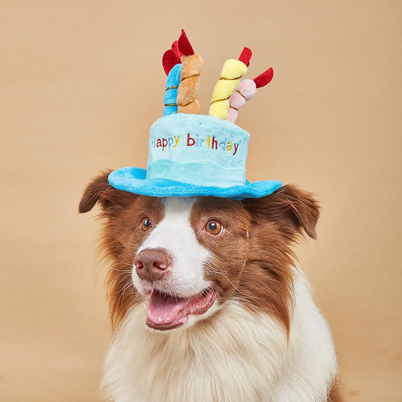 Dog Hat Pet Dog Cat Hat Birthday Cake Cap Pet Birthday Party Costume Accessories Cartoon Pet Dog Dress Up Hat Pet Supplies