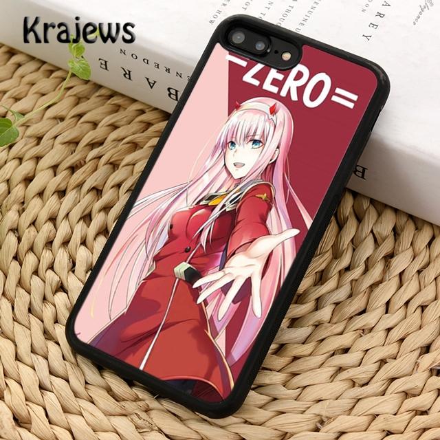 Чехол для телефона Krajews Zero Two Darling in the FranXX с аниме для iPhone 14 SE 6 7 8 plus XR XS 11 12 13 pro max Samsung S21 S22