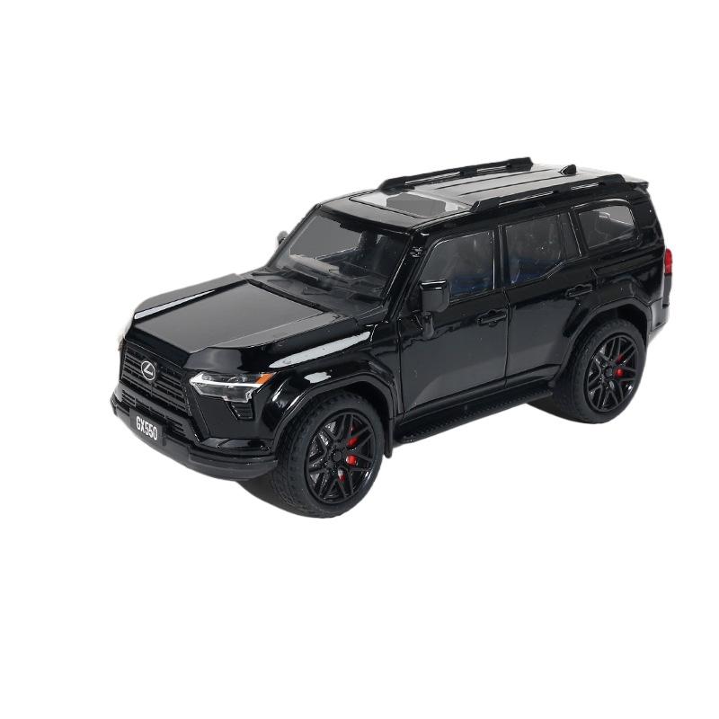 1/24 Lexus GX550 Внедорожник Литой Металлический Модель Игрушечного Автомобиля Звук и Свет Оттяжка Детская Игрушка Коллекционные Предметы Подарок на День Рождения