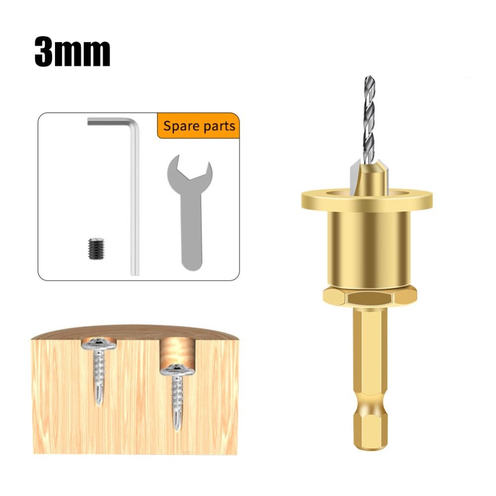 Зенковка с шестигранным хвостовиком 6,35 мм, сверло для шурупов, фрезы, деревообрабатывающие инструменты