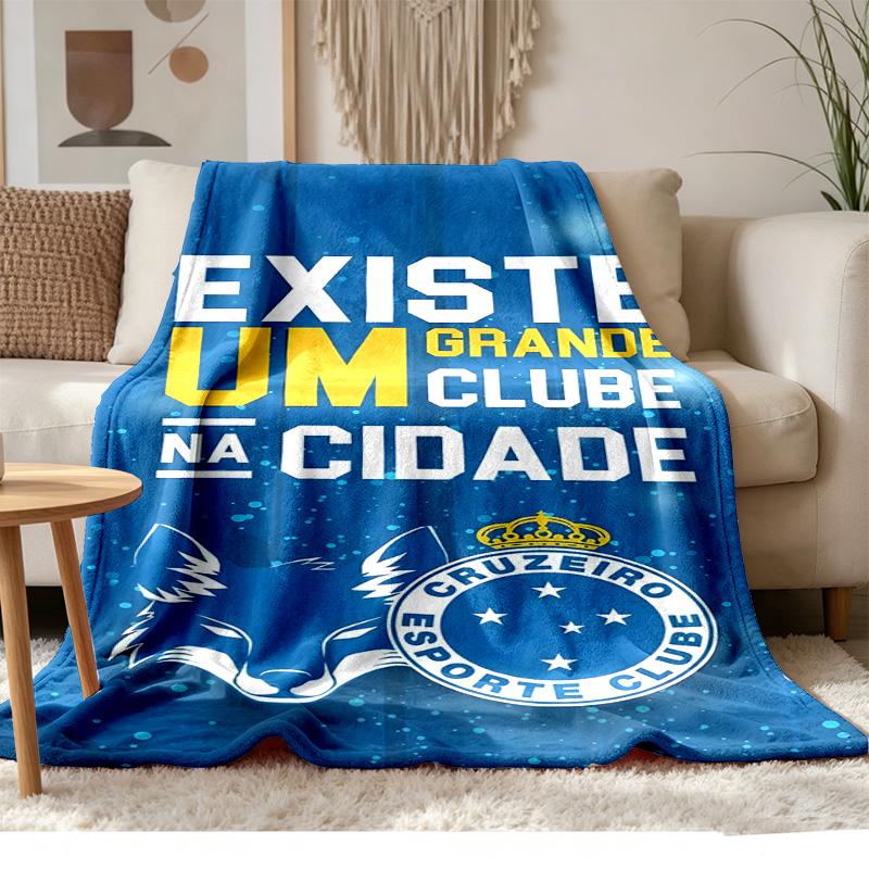 Cruzeiro Esporte Clube Soft and comfortable flannel Suitable for sofas living rooms outdoor camping travel and also makes a great anniversary gift