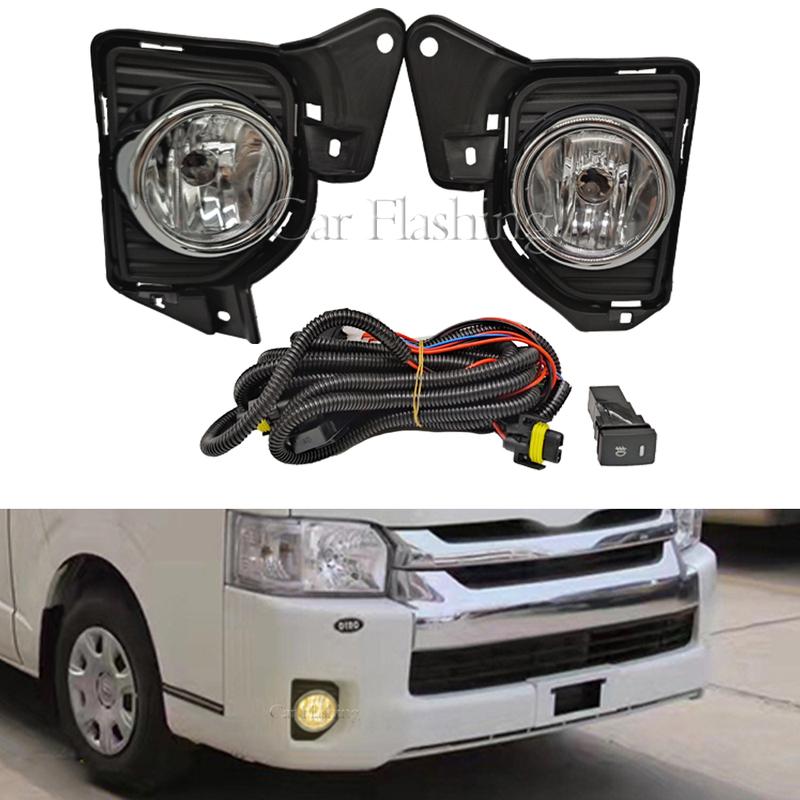 Car Fog Lights Front Bumper Fog Lamp For Toyota Hiace 2014 2015 2016 Harness Wiring Cover Grille Halogen