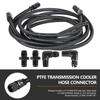 2 X 7Ft AN6 Flexible PTFE Transmission Cooler Hose Lines Fitting Nylon Billet Aluminum Braided Lines For 4L60/700R4/TH350/TH400