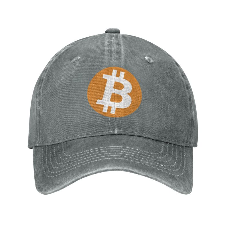 Classic Cotton Bitcoin Baseball Cap Women Unisex Personalized Adjustable Adult BTC Fans Dad Hat Hip Hop