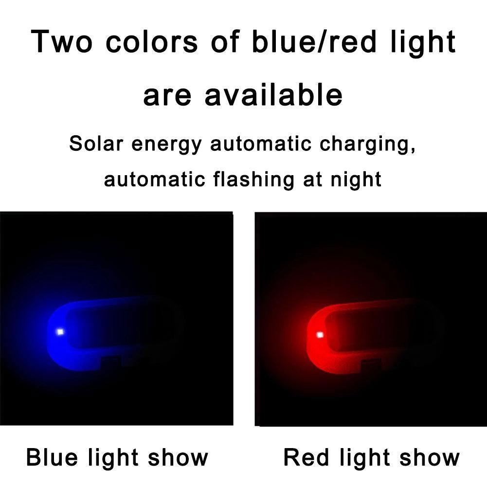 Car Fake Security Light Solar Powered Simulated Dummy Alarm Wireless Warning Anti-Theft Caution LED Lamp Flashing Imitation New