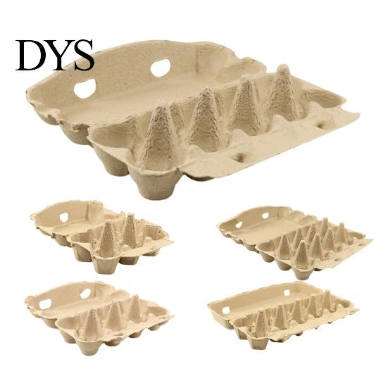 Shock-proof Egg Tray 40Pcs Paper Pulp Shock-Proof Design Bulk 6/8/10/12/15 Count Protective Packaging Natural Cardboard Cartons Reusable Eco-Friendly